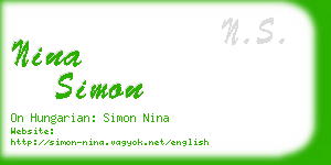 nina simon business card